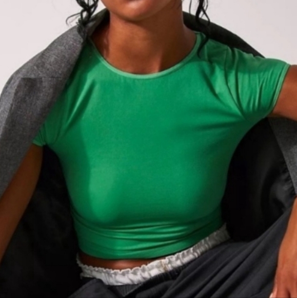 Free People Tops - Free People Intimately Cap Sleeve Seamless Cami Top Tee Green XS/S NEW!